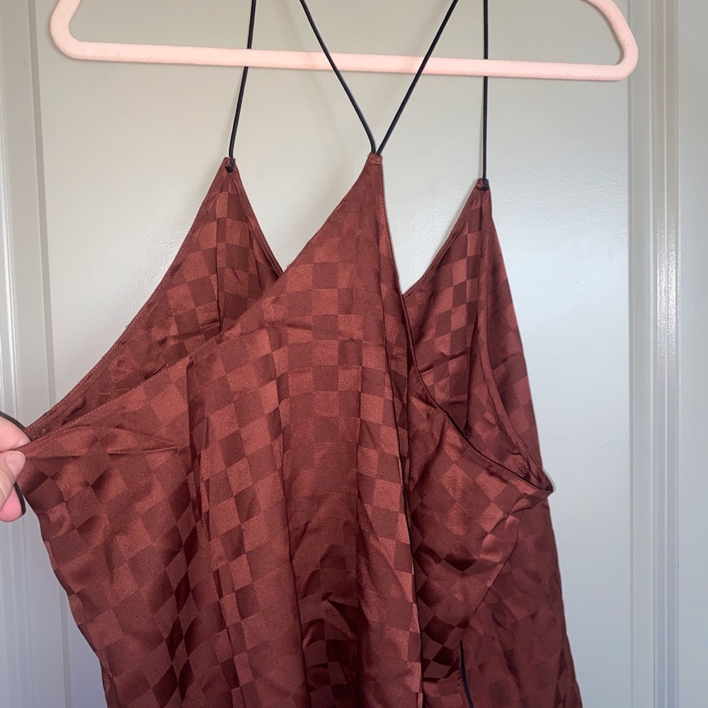 Victoria's Secret Rust Checkered Cami - Picture 3 of 3